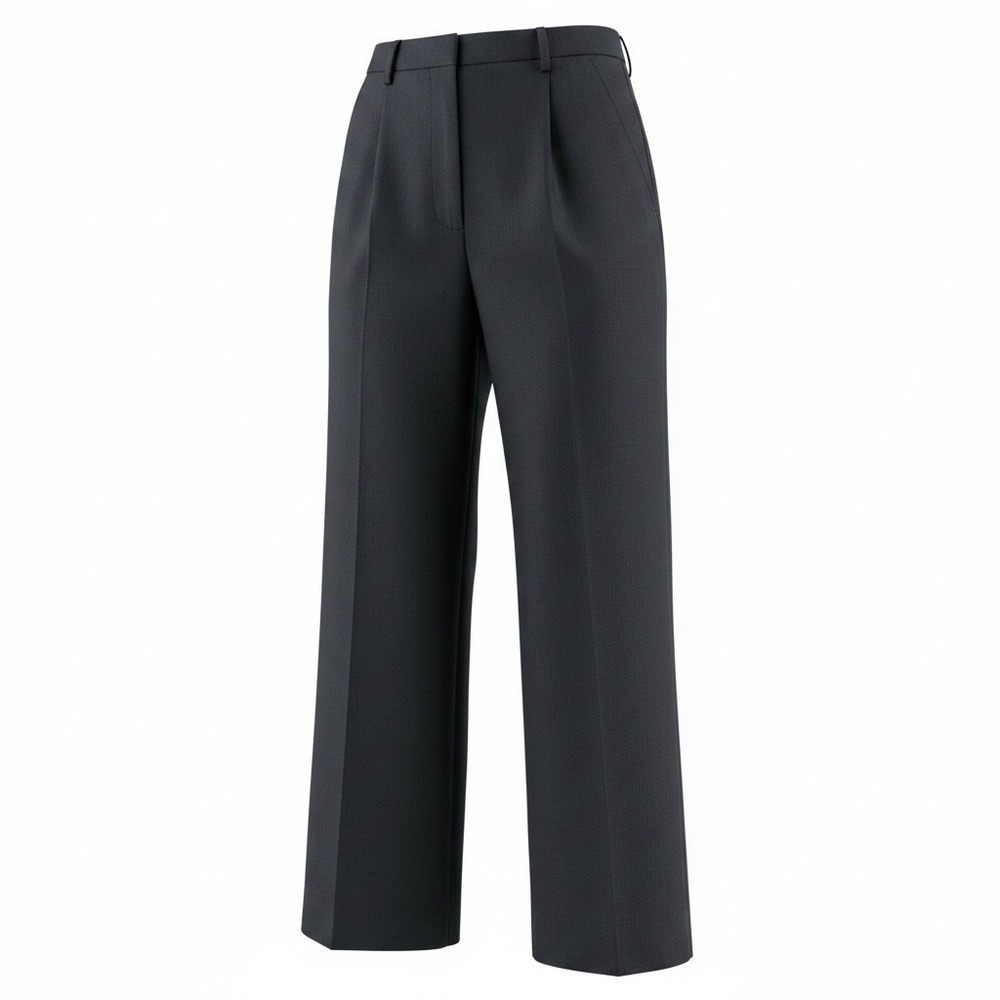 DSCP Dress Pants Womens 10P Black Uniform Slacks USA Made Flat Front Career